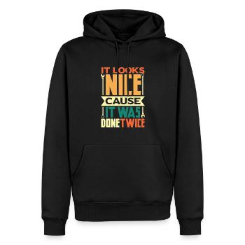 Serrurier Outilleur - Sweat à capuche Premium bio Homme - noir - Devant - Nico (187cm)