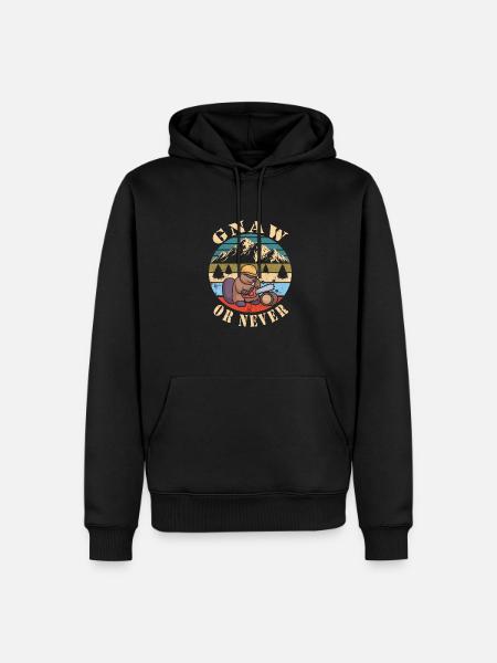 Beaver Nutria - Men’s Premium Organic Hoodie - black