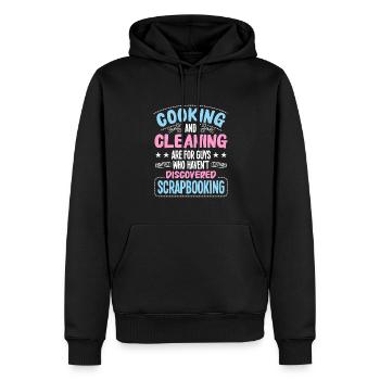 Faire de l’artisanat - Sweat à capuche Premium bio Homme - noir - Devant - Nico (187cm)