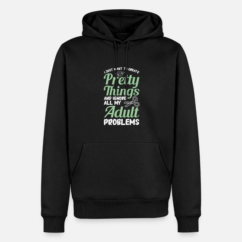 Basteln - Männer Premium Bio Hoodie - Schwarz