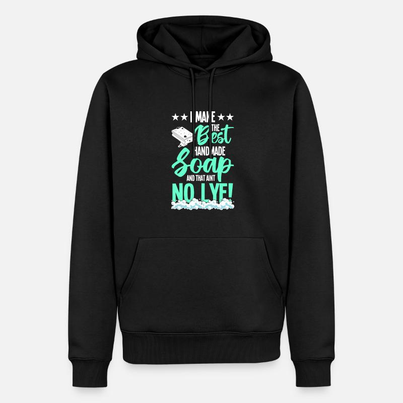 Seife machen - Männer Premium Bio Hoodie - Schwarz