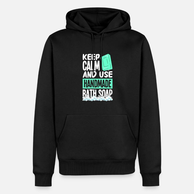 Faire du savon - Sweat à capuche Premium bio Homme - noir