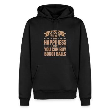 Bocce - Männer Premium Bio Hoodie - Schwarz - Vorne - Nico (187cm)