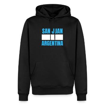 San Juan Argentina Souvenir - Men’s Premium Organic Hoodie - black - Front - Nico (187cm)