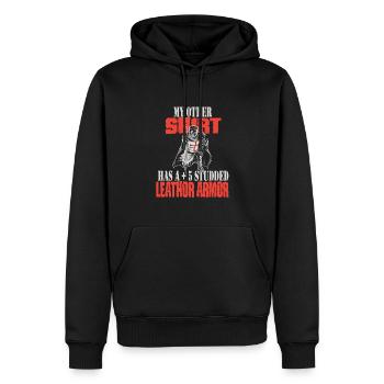 Jeu de rôle - Sweat à capuche Premium bio Homme - noir - Devant - Nico (187cm)