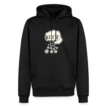 Jeu de rôle - Sweat à capuche Premium bio Homme - noir - Devant - Nico (187cm)
