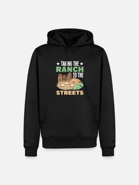 Kleingarten in der Stadt - Männer Premium Bio Hoodie - Schwarz