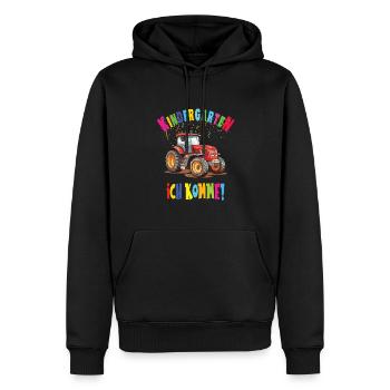 Kindergarten - Männer Premium Bio Hoodie - Schwarz - Vorne - Nico (187cm)