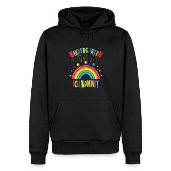Kindergarten - Männer Premium Bio Hoodie - Schwarz - Vorne - Nico (187cm)