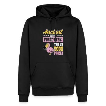 Dodo - Sweat à capuche Premium bio Homme - noir - Devant - Nico (187cm)