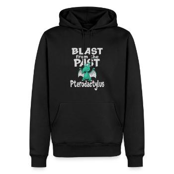 Dino - Männer Premium Bio Hoodie - Schwarz - Vorne - Nico (187cm)