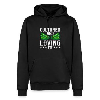 Gurken - Männer Premium Bio Hoodie - Schwarz - Vorne - Nico (187cm)