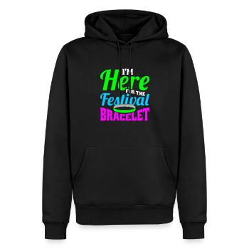 Festival - Männer Premium Bio Hoodie - Schwarz - Vorne - Nico (187cm)