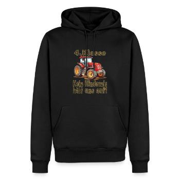 4th school year - Men’s Premium Organic Hoodie - black - Front - Nico (187cm)