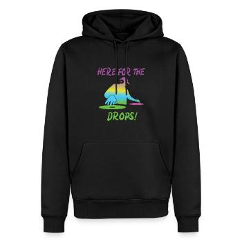 Festival - Männer Premium Bio Hoodie - Schwarz - Vorne - Nico (187cm)
