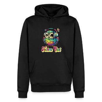 Festival - Männer Premium Bio Hoodie - Schwarz - Vorne - Nico (187cm)