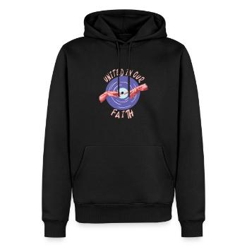 Festival - Männer Premium Bio Hoodie - Schwarz - Vorne - Nico (187cm)