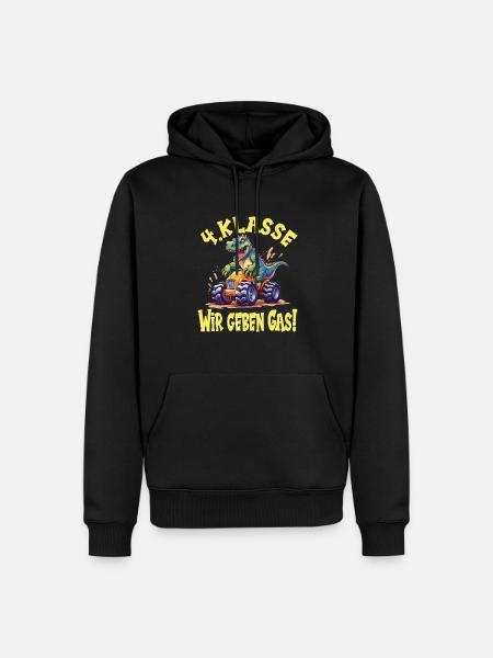 Schuljahr 4 - Männer Premium Bio Hoodie - Schwarz