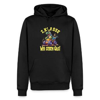 Schuljahr 2 - Männer Premium Bio Hoodie - Schwarz - Vorne - Nico (187cm)