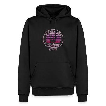 Vieux films - Sweat à capuche Premium bio Homme - noir - Devant - Nico (187cm)