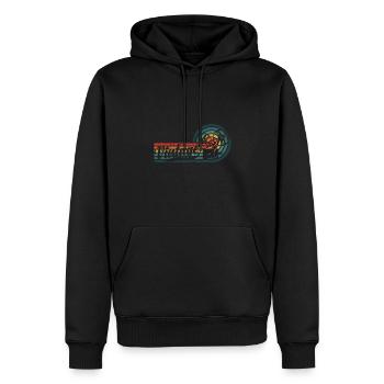 Alte Filme - Männer Premium Bio Hoodie - Schwarz - Vorne - Nico (187cm)