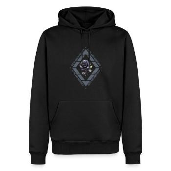 Goth Emo - Sweat à capuche Premium bio Homme - noir - Devant - Nico (187cm)