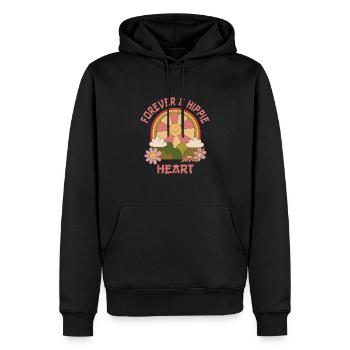 Hippy - Men’s Premium Organic Hoodie - black - Front - Nico (187cm)