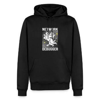 Network Engineer - Männer Premium Bio Hoodie - Schwarz - Vorne - Nico (187cm)