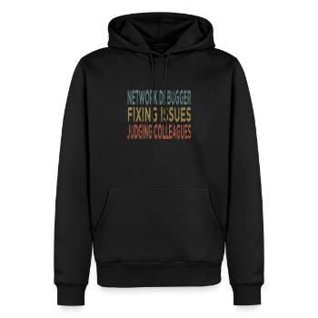 Network Engineer - Männer Premium Bio Hoodie - Schwarz - Vorne - Nico (187cm)