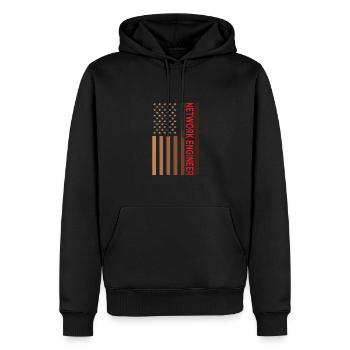 Network Engineer - Men’s Premium Organic Hoodie - black - Front - Nico (187cm)