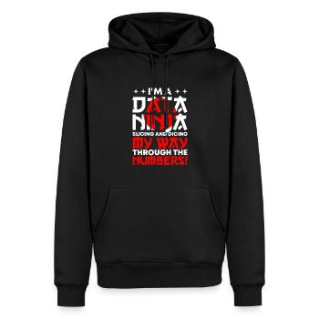 Daten Analytiker Datenschutz Beauftragter - Männer Premium Bio Hoodie - Schwarz - Vorne - Nico (187cm)