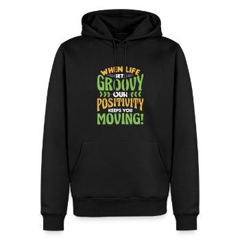 Hippy - Men’s Premium Organic Hoodie - black - Front - Nico (187cm)