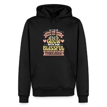 Hippie - Sweat à capuche Premium bio Homme - noir - Devant - Nico (187cm)