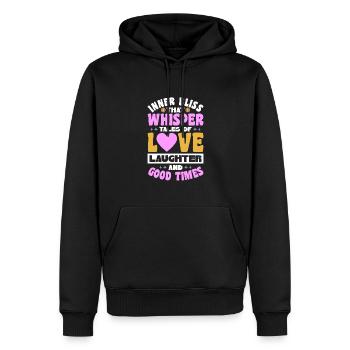 Hippie - Sweat à capuche Premium bio Homme - noir - Devant - Nico (187cm)