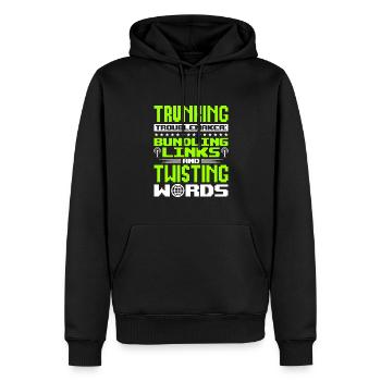 Network Engineer - Männer Premium Bio Hoodie - Schwarz - Vorne - Nico (187cm)