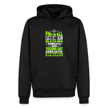 Network Engineer - Männer Premium Bio Hoodie - Schwarz - Vorne - Nico (187cm)