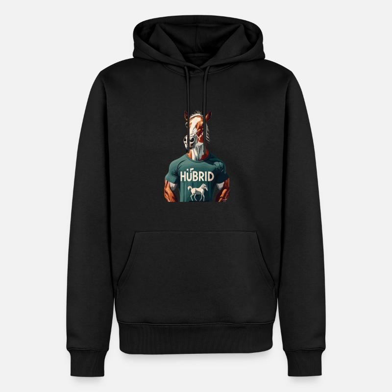 Reiten - Männer Premium Bio Hoodie - Schwarz