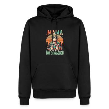 Maman - Sweat à capuche Premium bio Homme - noir - Devant - Nico (187cm)