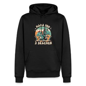 Maman - Sweat à capuche Premium bio Homme - noir - Devant - Nico (187cm)