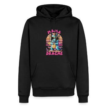 Maman - Sweat à capuche Premium bio Homme - noir - Devant - Nico (187cm)