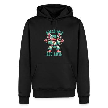 Jiu Jitsu - Sweat à capuche Premium bio Homme - noir - Devant - Nico (187cm)