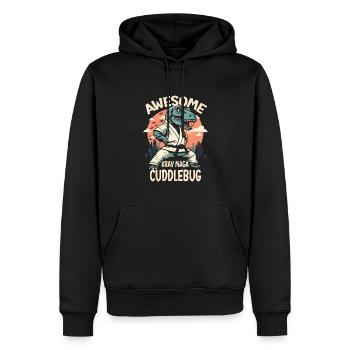 Krav Maga - Sweat à capuche Premium bio Homme - noir - Devant - Nico (187cm)