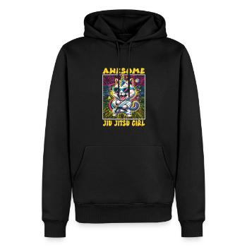 Jiu Jitsu - Sweat à capuche Premium bio Homme - noir - Devant - Nico (187cm)