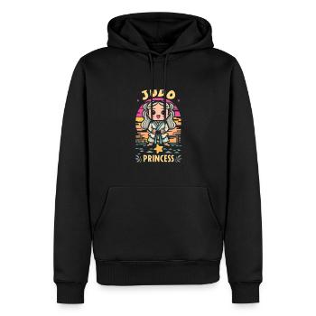 Judo - Sweat à capuche Premium bio Homme - noir - Devant - Nico (187cm)