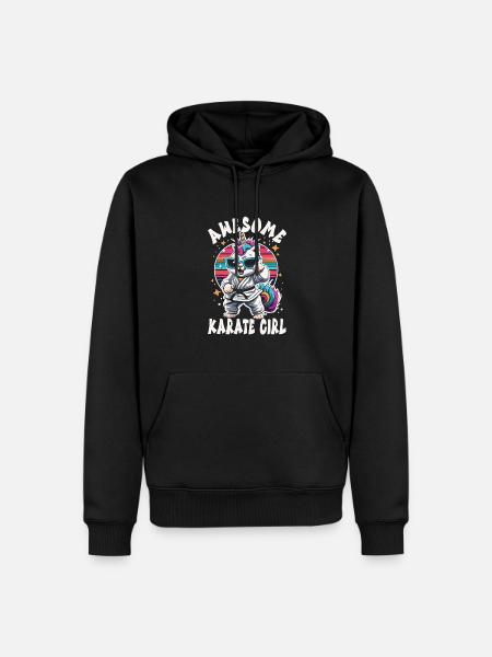 Karaté - Sweat à capuche Premium bio Homme - noir