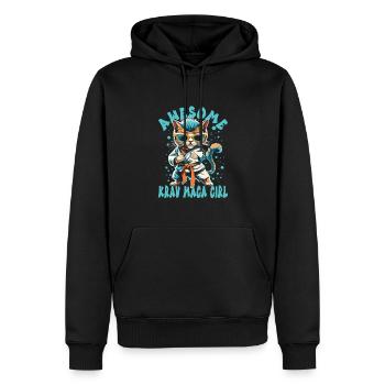 Krav Maga - Men’s Premium Organic Hoodie - black - Front - Nico (187cm)