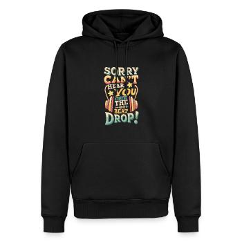 Festival - Männer Premium Bio Hoodie - Schwarz - Vorne - Nico (187cm)