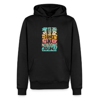 Festival - Männer Premium Bio Hoodie - Schwarz - Vorne - Nico (187cm)