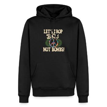 Festival - Männer Premium Bio Hoodie - Schwarz - Vorne - Nico (187cm)