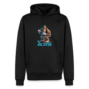 Jiu Jitsu - Sweat à capuche Premium bio Homme - noir - Devant - Nico (187cm)